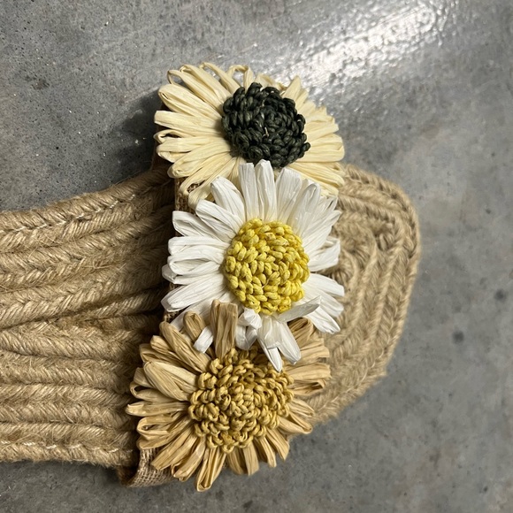 ASOS Flower Raffia Slide Sandals - Picture 2 of 3